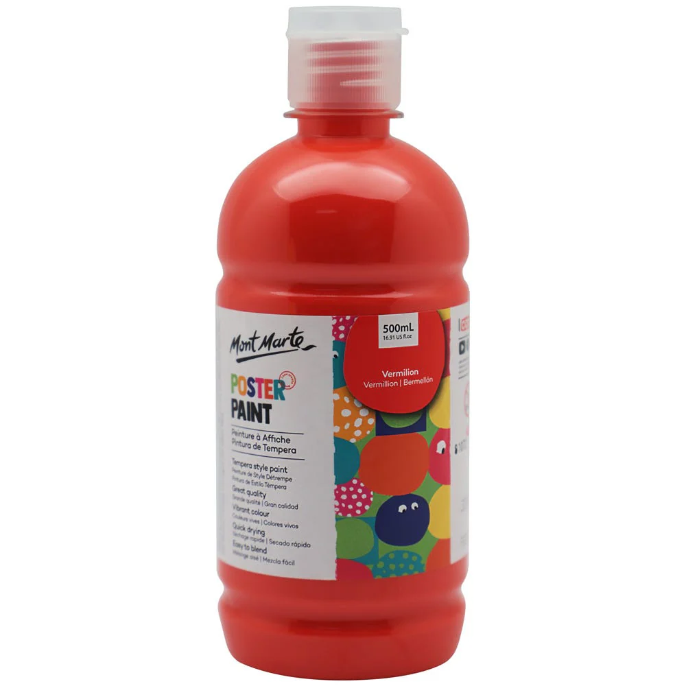 Poster Paint 500ml - Vermilion