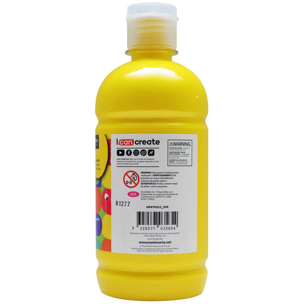 Poster Paint 500ml - Yellow Mid - Image 6