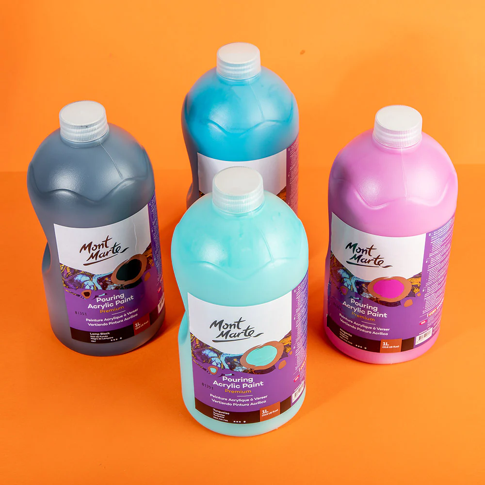 Pouring Acrylic Paint Premium 1L Bottle - Magenta - Image 7