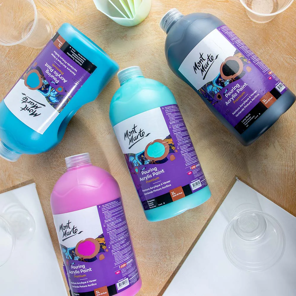 Pouring Acrylic Paint Premium 1L Bottle - Magenta - Image 9