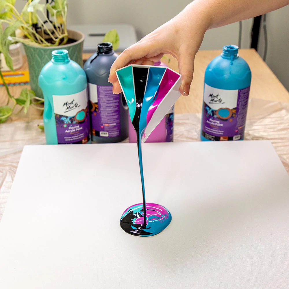 Pouring Acrylic Paint Premium 1L Bottle - Phthalo Turquoise - Image 7