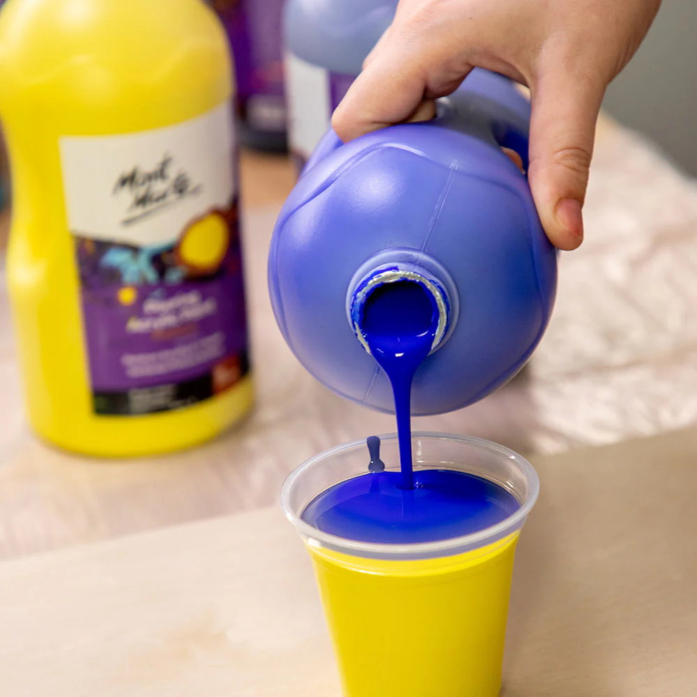 Pouring Acrylic Paint Premium 1L Bottle - Ultramarine Blue - Image 5