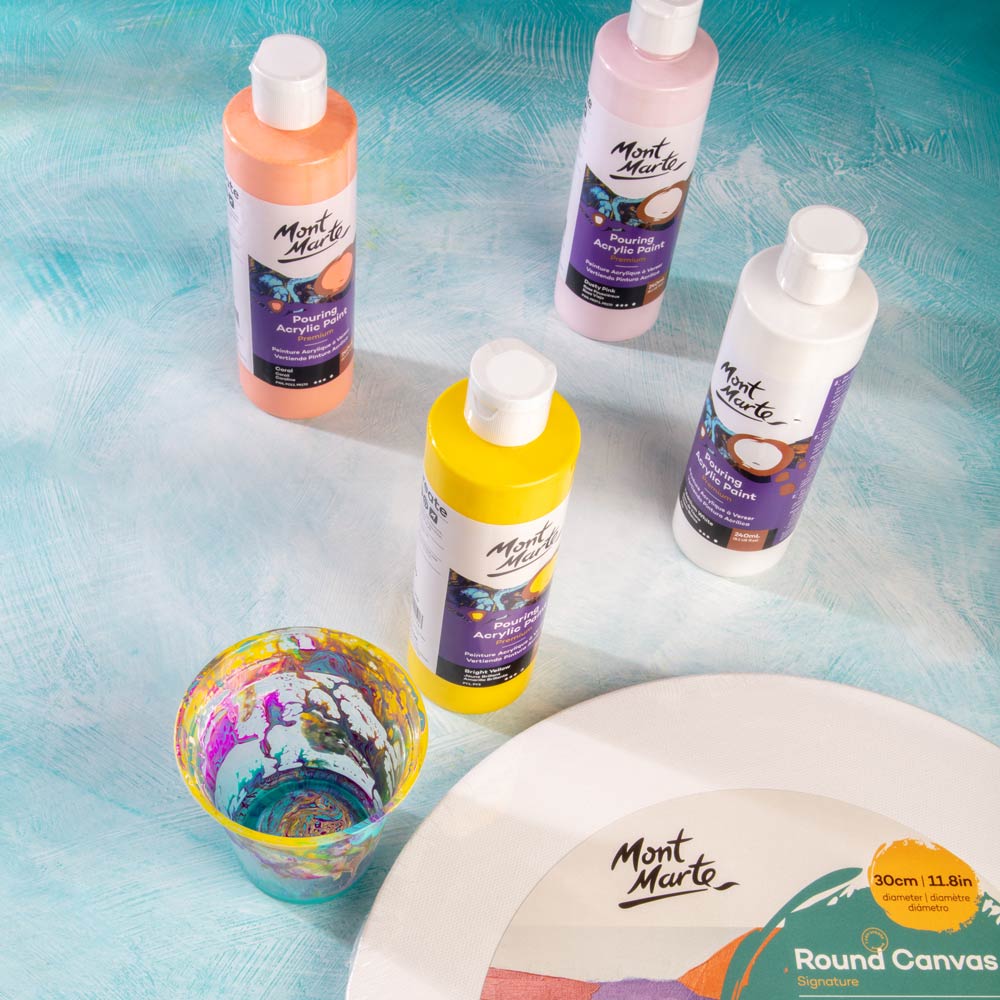 Pouring Acrylic Paint Premium 240ml - Bright Yellow - Image 7
