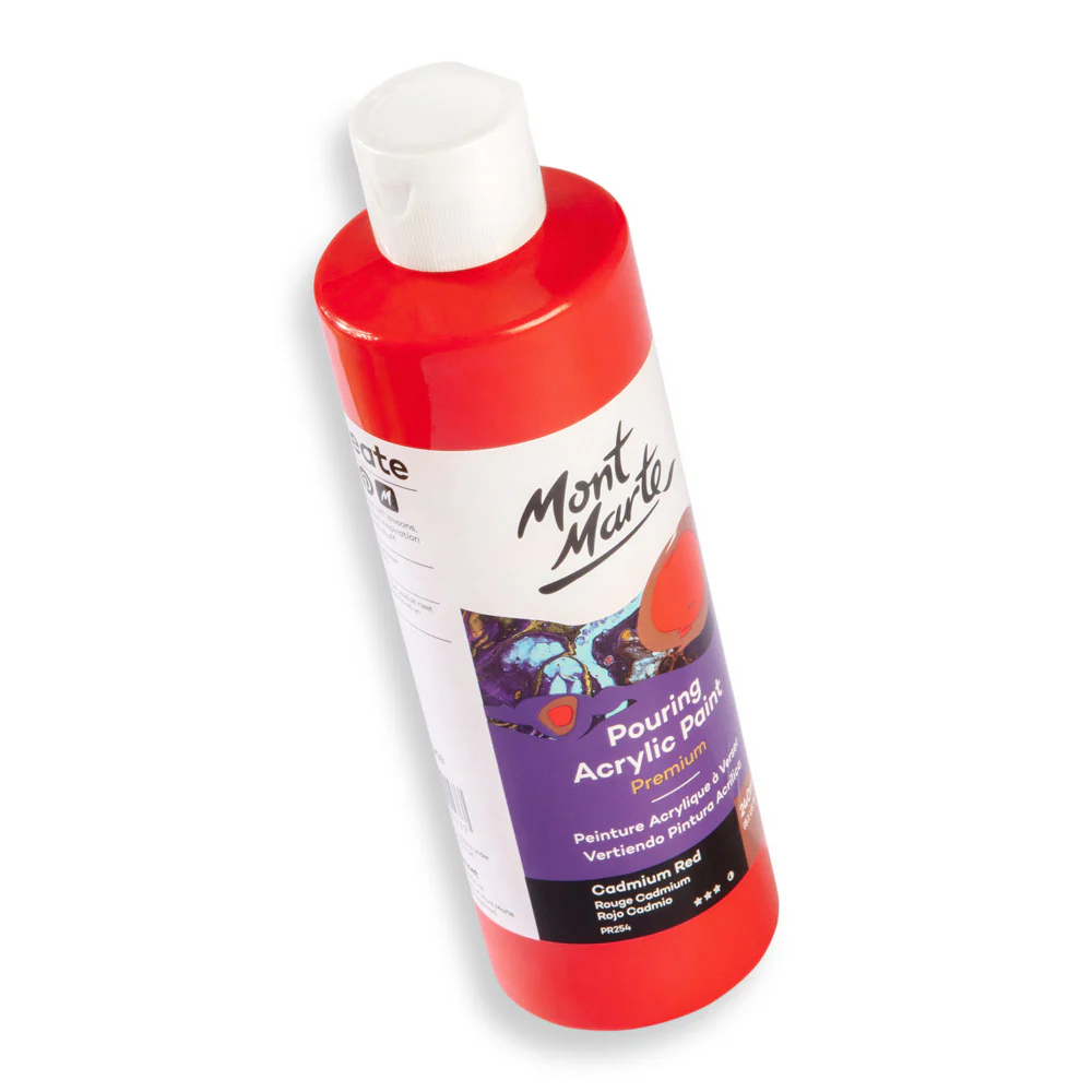 Pouring Acrylic Paint Premium 240ml - Cadmium Red - Image 2
