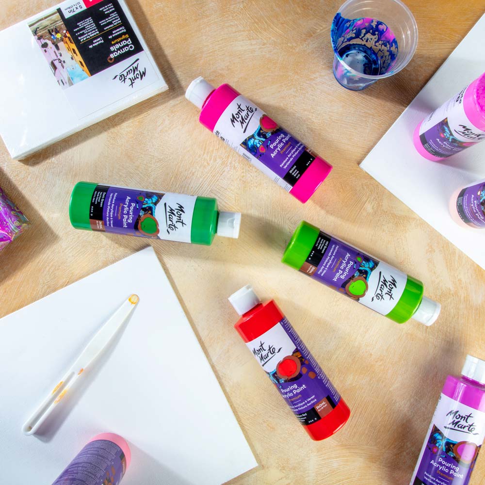 Pouring Acrylic Paint Premium 240ml - Cadmium Red - Image 8