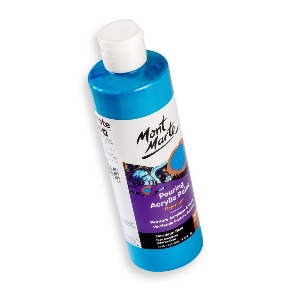 Pouring Acrylic Paint Premium 240ml - Cerulean Blue - Image 2