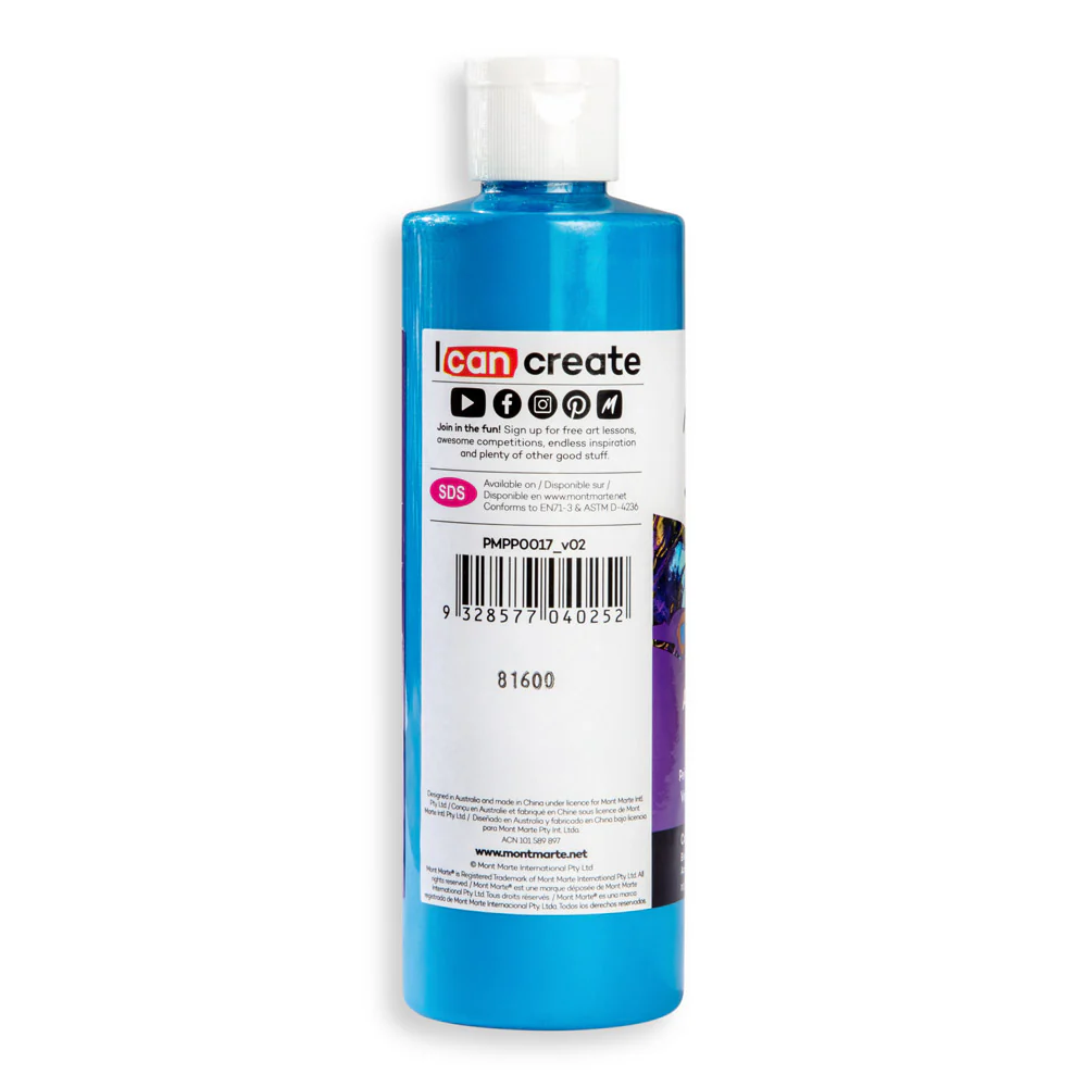 Pouring Acrylic Paint Premium 240ml - Cerulean Blue - Image 3