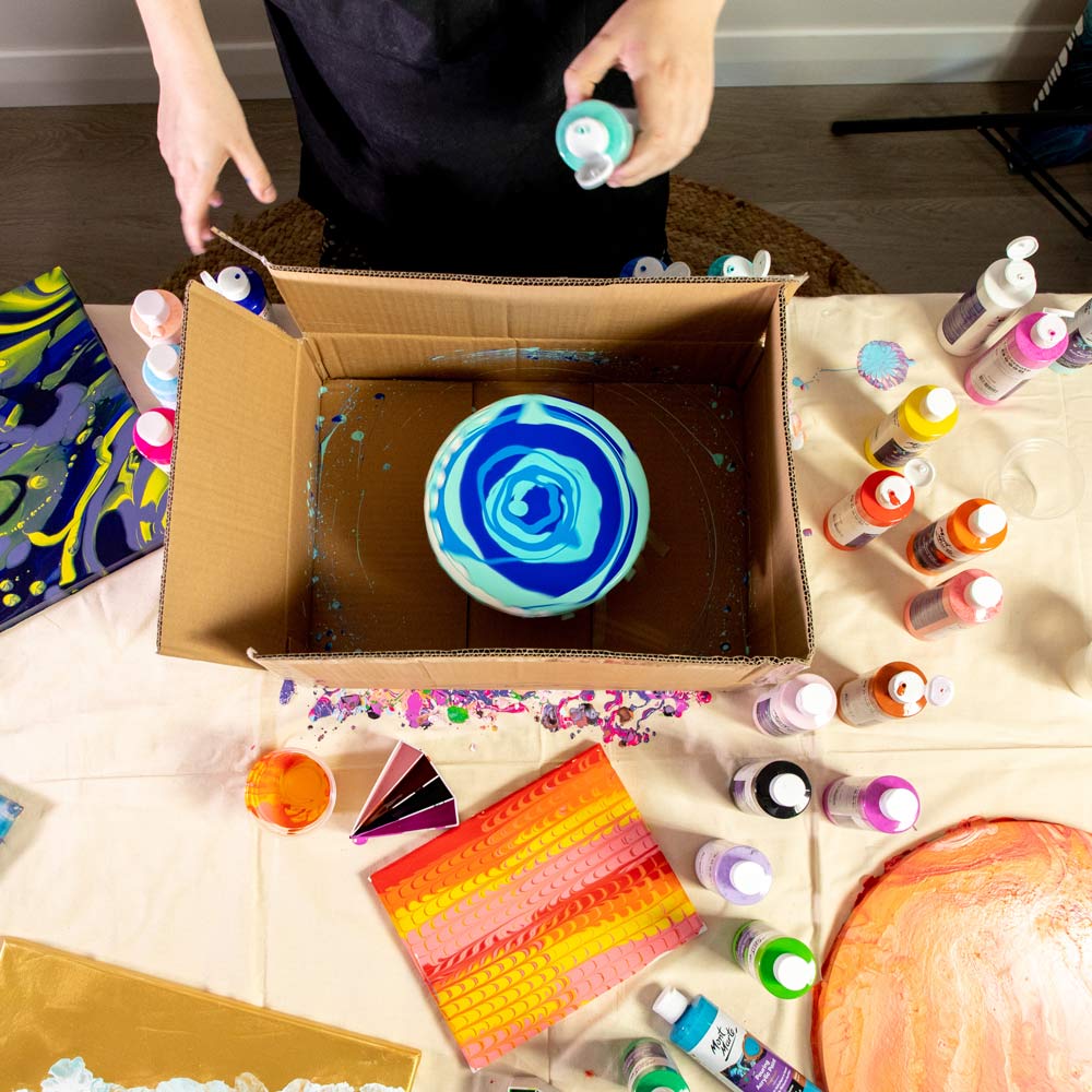 Pouring Acrylic Paint Premium 240ml - Cerulean Blue - Image 7
