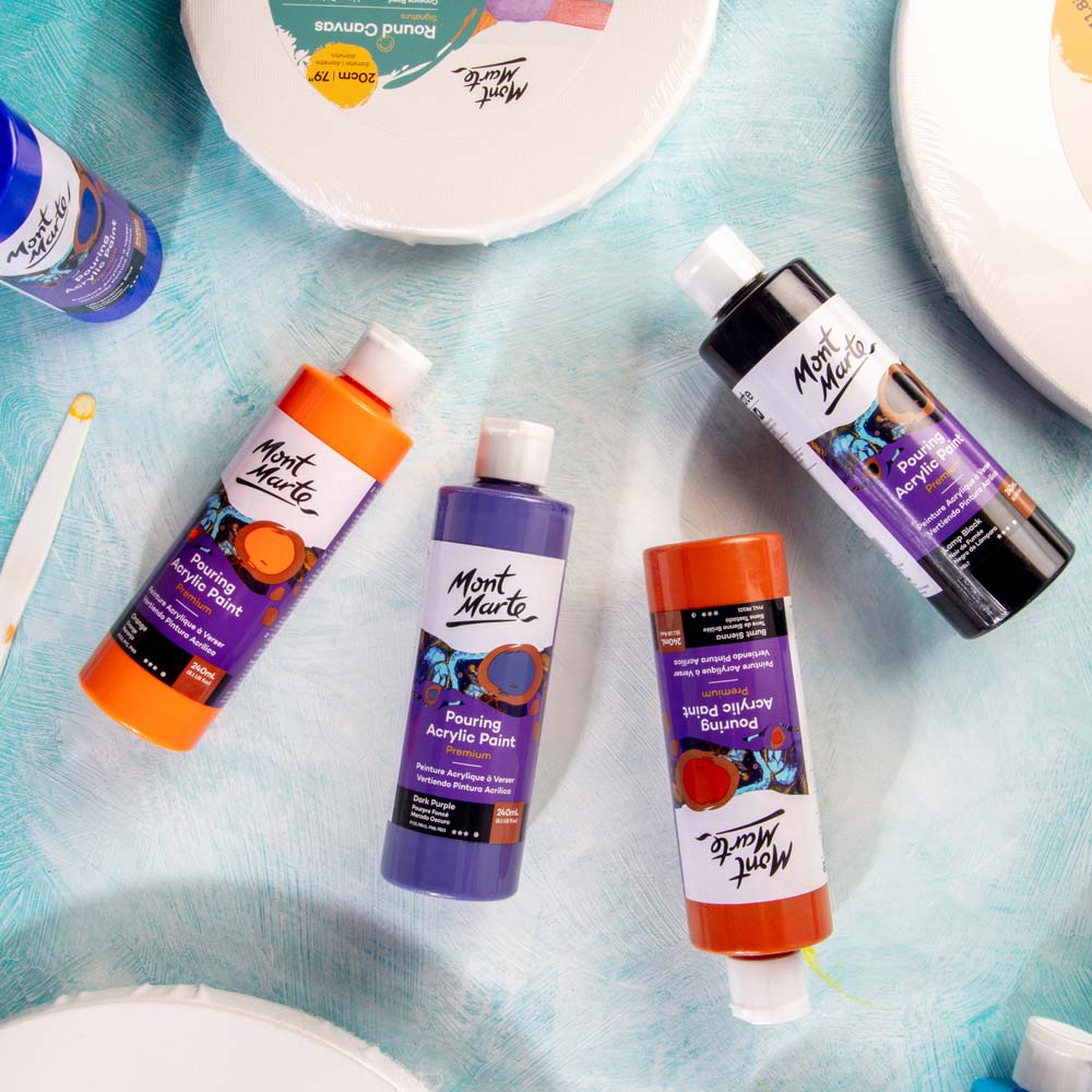 Pouring Acrylic Paint Premium 240ml - Dark Purple - Image 8