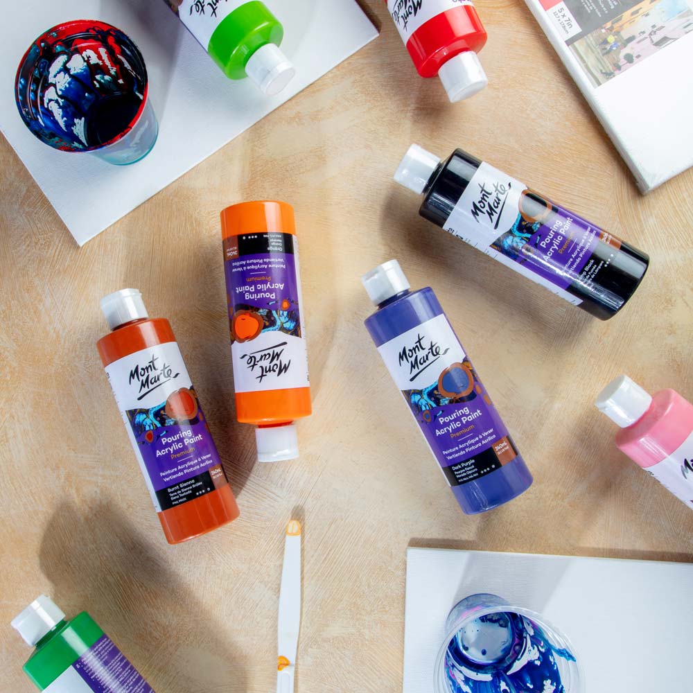 Pouring Acrylic Paint Premium 240ml - Lamp Black - Image 8
