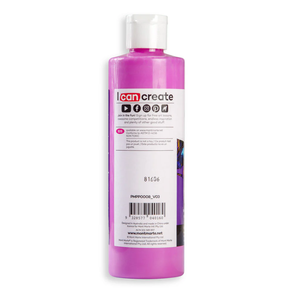 Pouring Acrylic Paint Premium 240ml - Magenta - Image 3