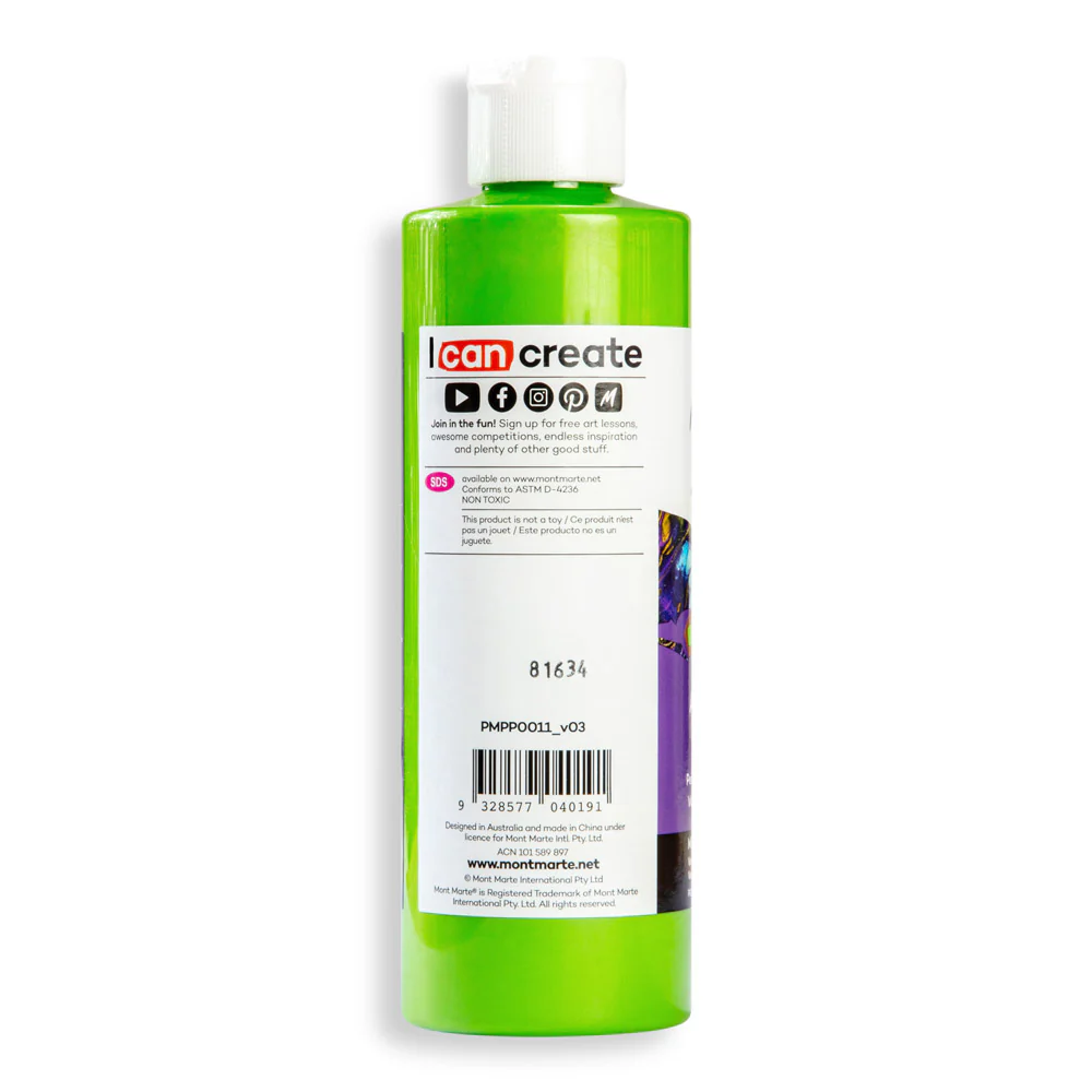 Pouring Acrylic Paint Premium 240ml - Mid Green - Image 3