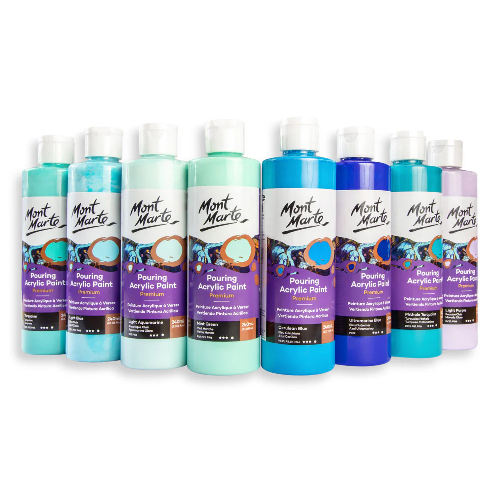 Pouring Acrylic Paint Premium 240ml - Mint Green - Image 4