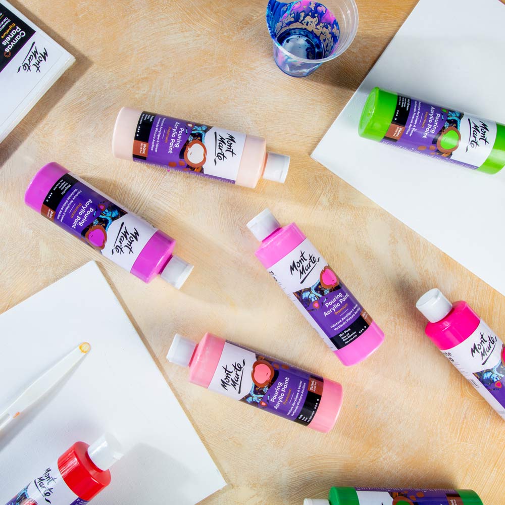 Pouring Acrylic Paint Premium 240ml - Peach - Image 9
