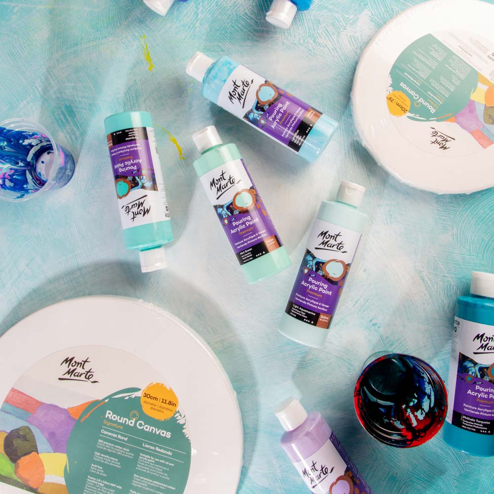 Pouring Acrylic Paint Premium 240ml - Phthalo Turquoise - Image 8
