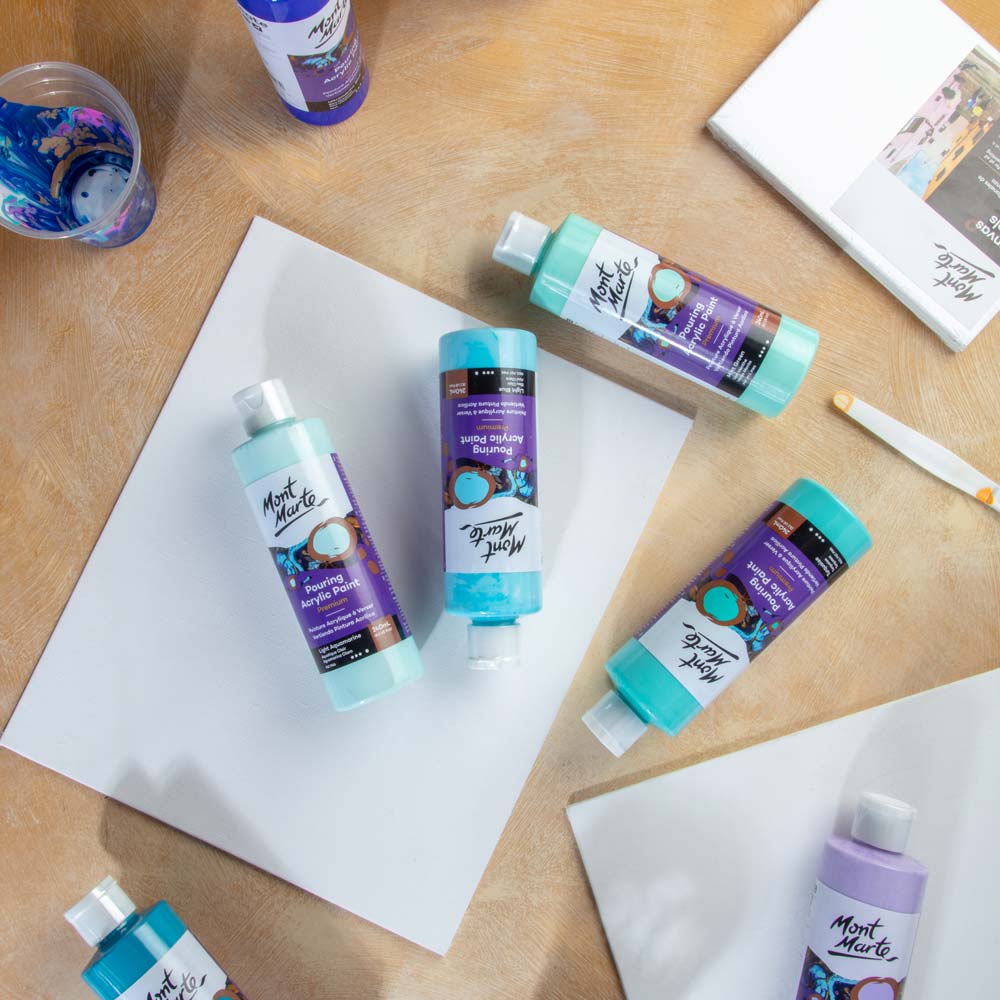 Pouring Acrylic Paint Premium 240ml - Phthalo Turquoise - Image 9