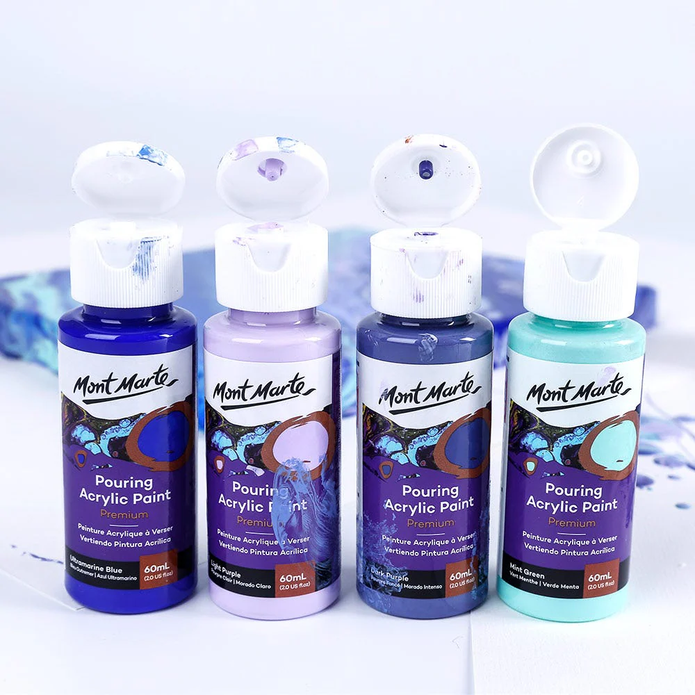 Pouring Acrylic Paint Set Premium 4pc x 60ml - Ethereal - Image 6