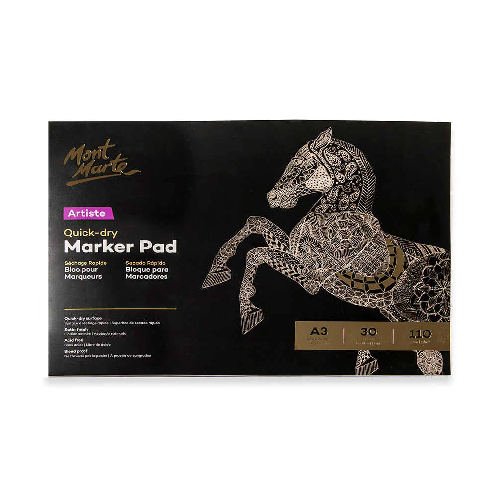 Quick Dry Marker Pad Artiste A3 30 Sheets 110gsm