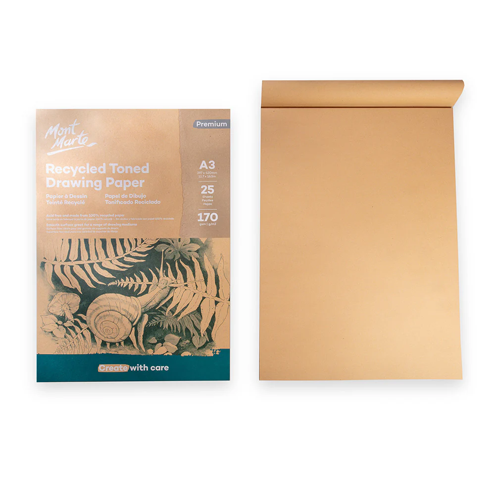 Recycled Toned Drawing Paper A3 25 Sheets 170gsm - Image 2