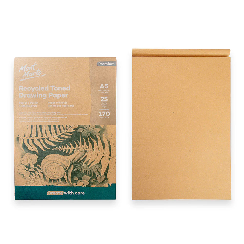 Recycled Toned Drawing Paper A5 25 Sheets 170gsm - Image 2