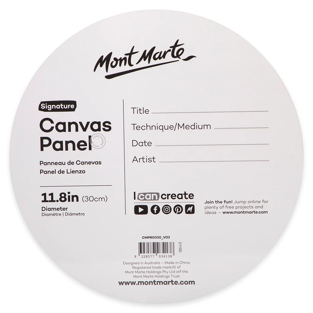 Round Canvas Panel Signature 30cm 2 Piece (11.8in) - Image 3