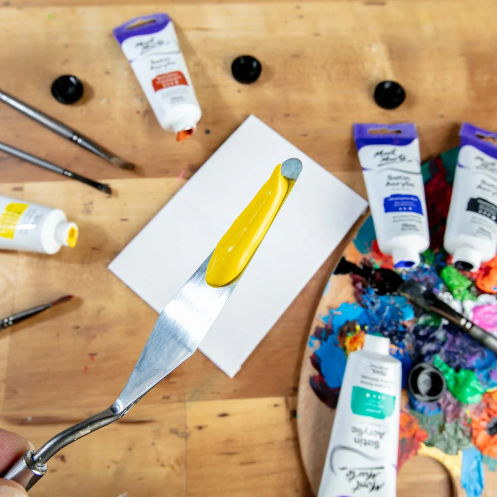 Satin Acrylic Paint Premium 75ml Tube - Cadmium Yellow - Image 7