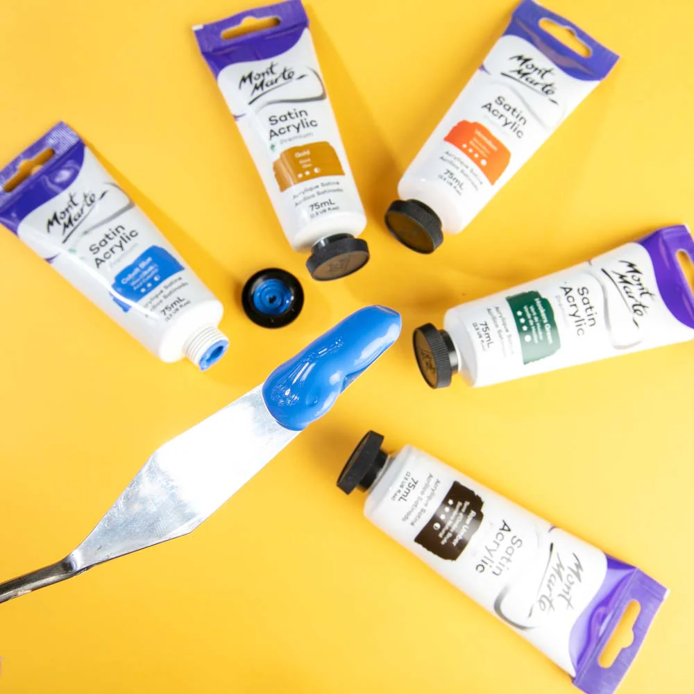 Satin Acrylic Paint Premium 75ml Tube - Cobalt Blue - Image 7
