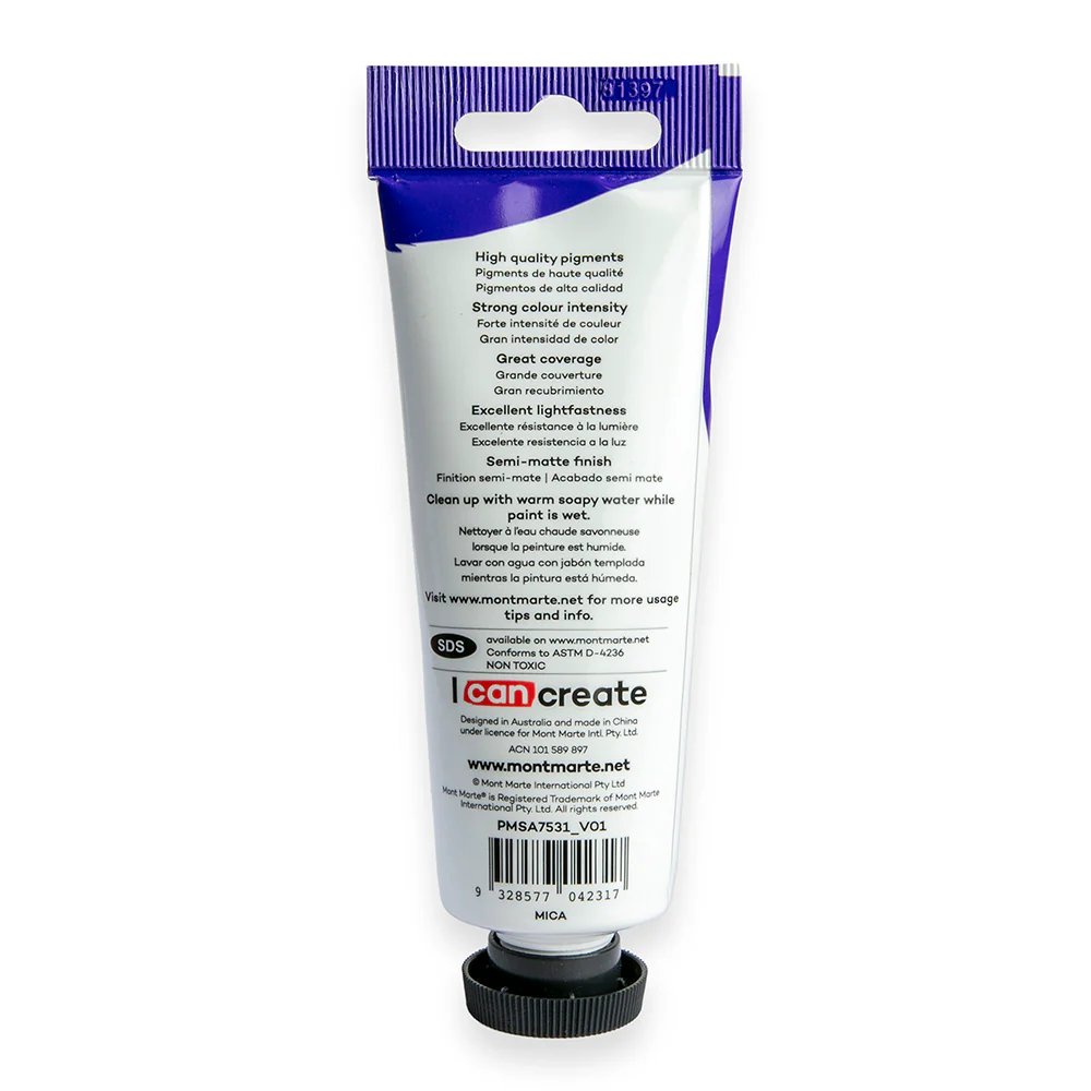 Satin Acrylic Paint Premium 75ml Tube - Gold - Image 3