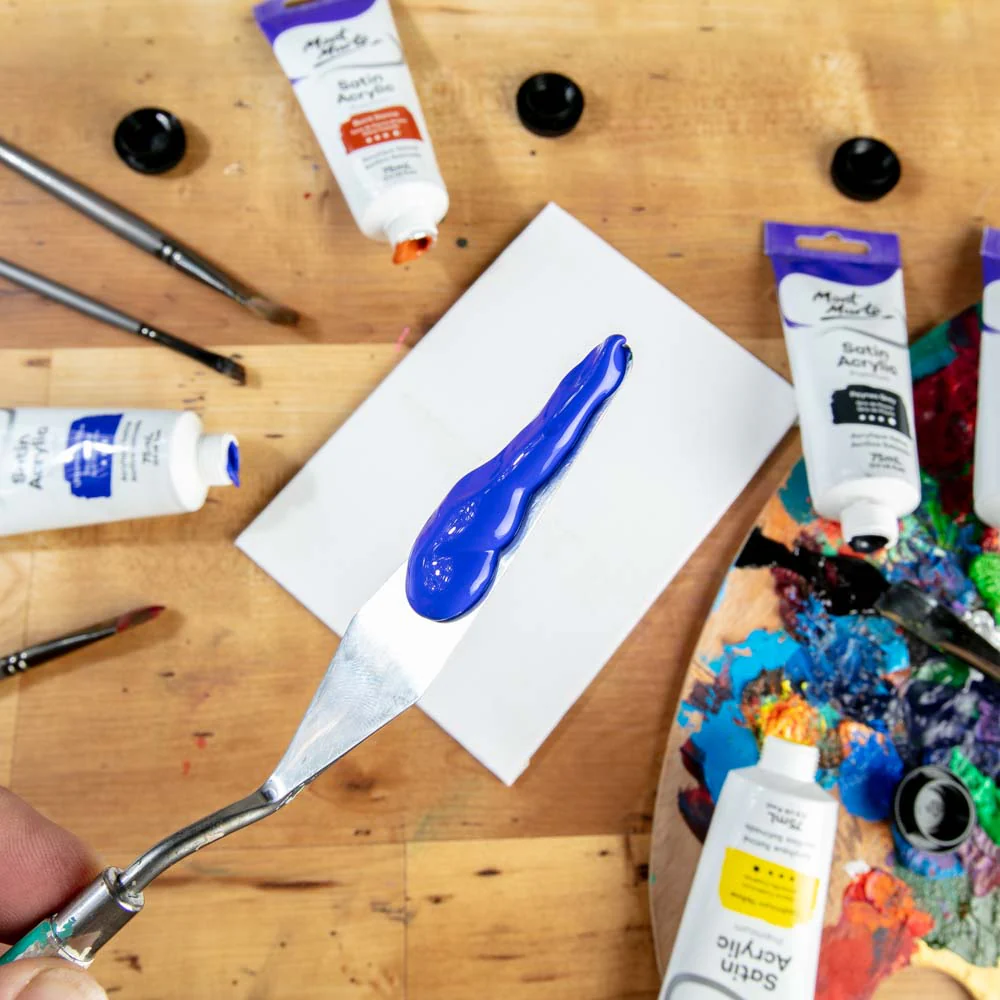 Satin Acrylic Paint Premium 75ml Tube - Ultramarine Blue - Image 7