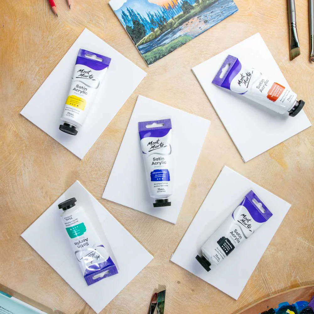 Satin Acrylic Paint Premium 75ml Tube - Ultramarine Blue - Image 8