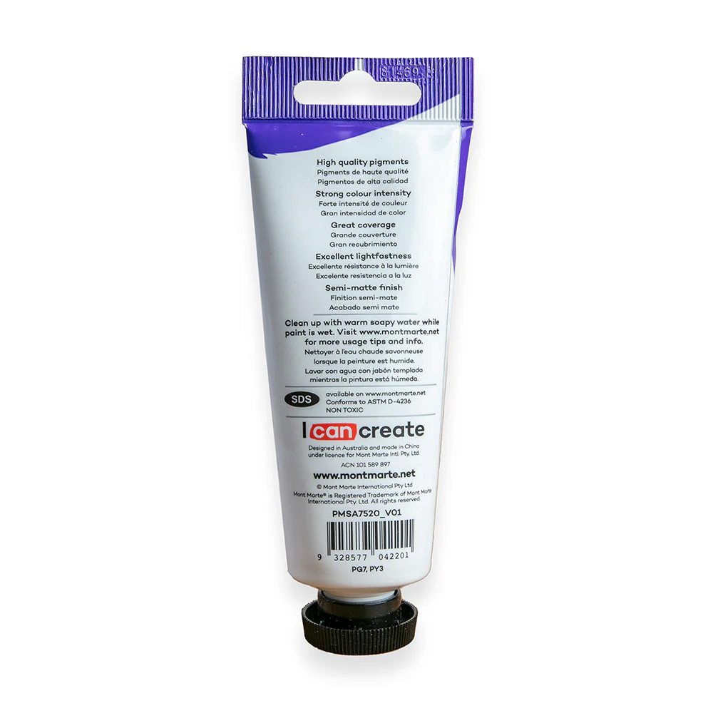 Satin Acrylic Paint Premium 75ml Tube - Yellow Green - Image 3
