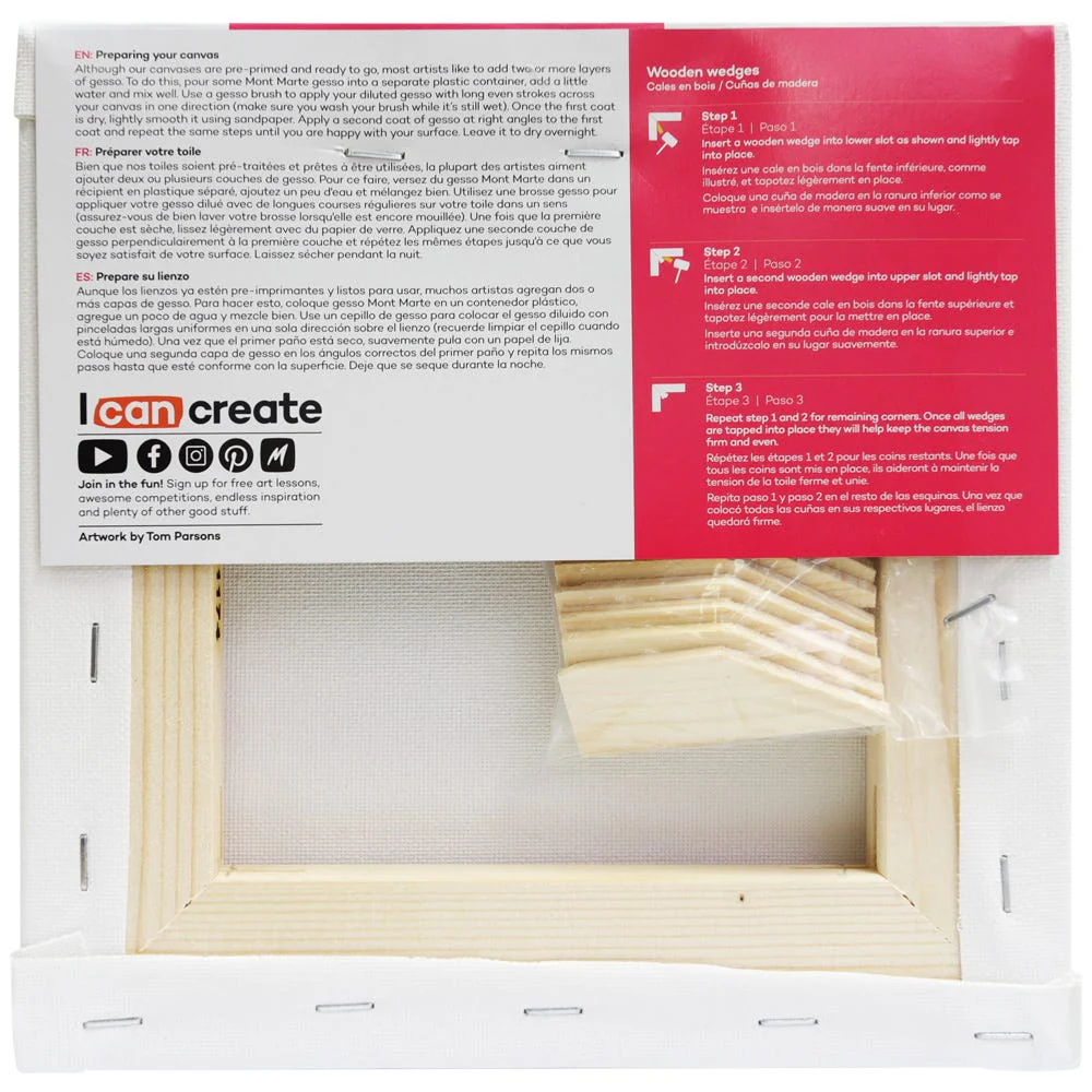 Single Thick Canvas Signature 20 x 20cm (7.9 x 7.9in) - Image 2