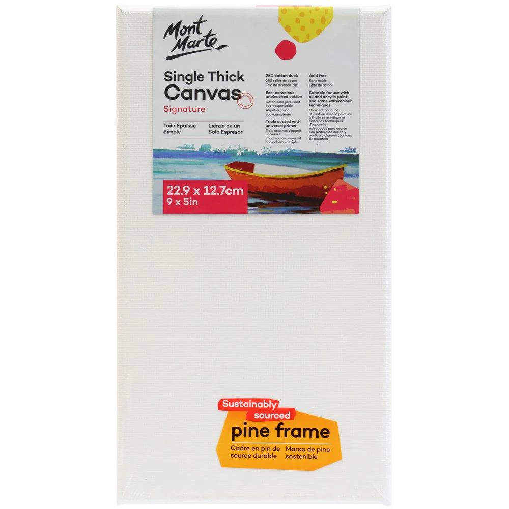 Single Thick Canvas Signature 22.9 x 12.7cm (9 x 5in)