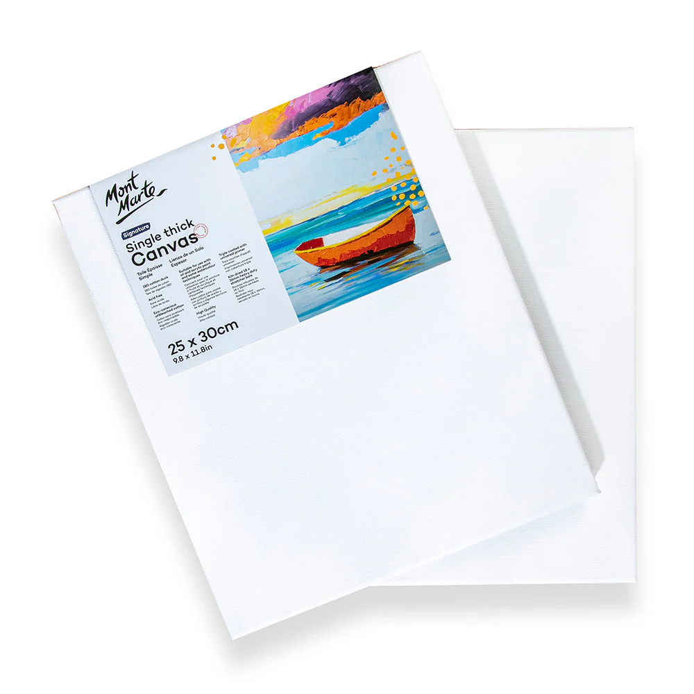 Single Thick Canvas Signature 25 x 30cm (9.8 x 11.8in) 2 Pack - Image 2