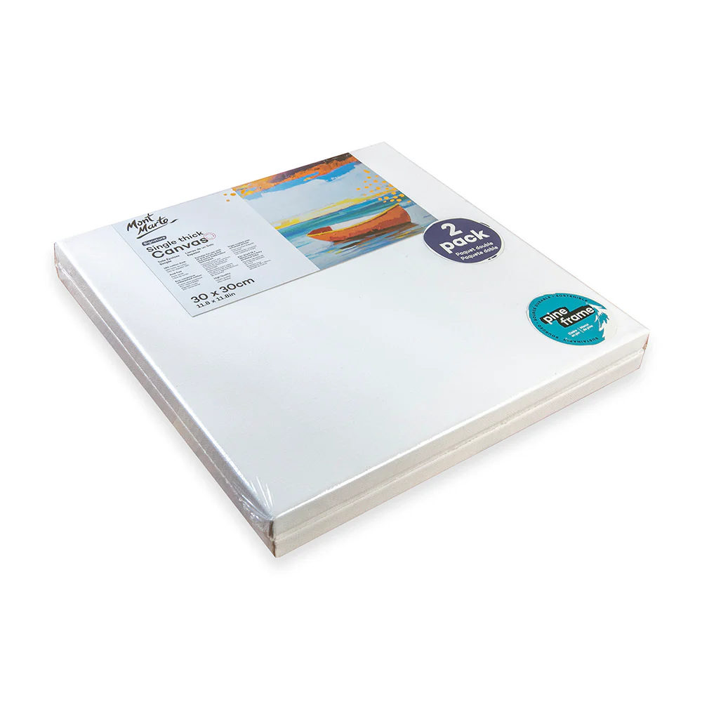 Single Thick Canvas Signature 30 x 30cm (11.8 x 11.8in) 2 Pack - Image 3