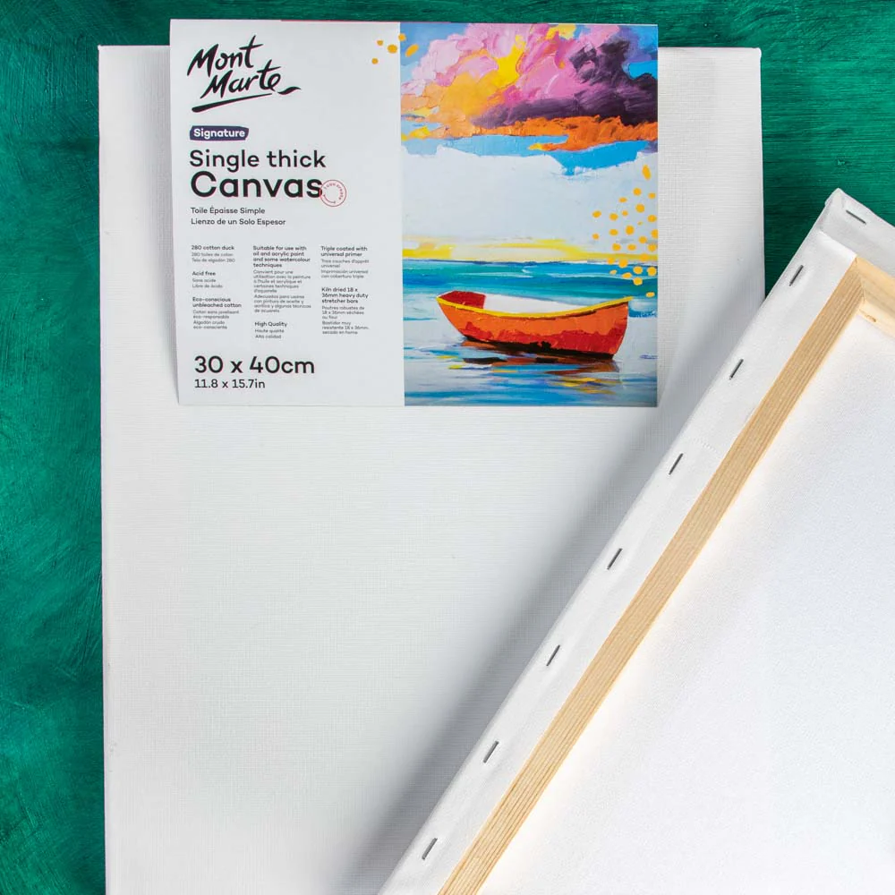 Single Thick Canvas Signature 30 x 30cm (11.8 x 11.8in) 2 Pack - Image 5