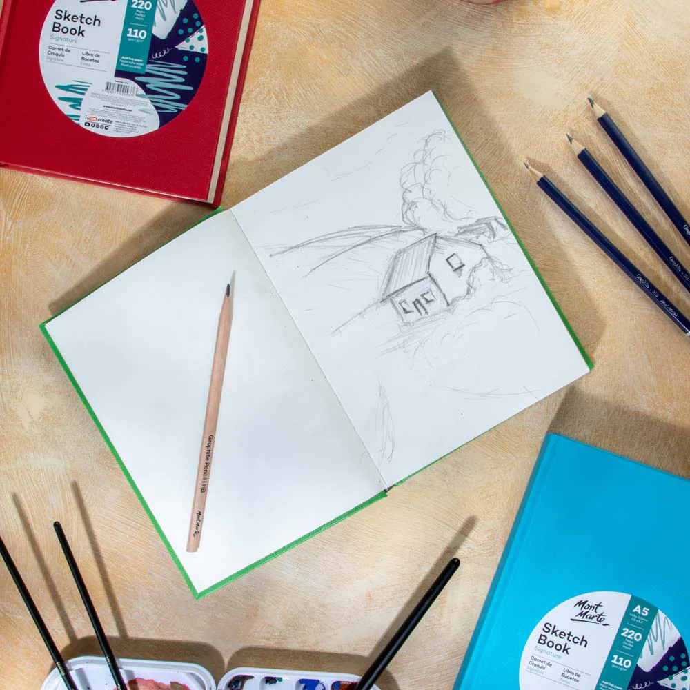Sketch Book Signature A5 220 Pages 110gsm - Blue - Image 8