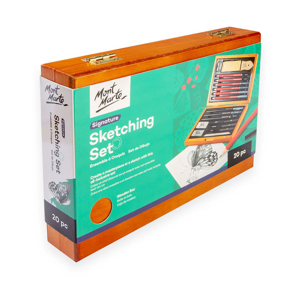 Sketching Set in Wooden Box Signature 20pc - Image 3