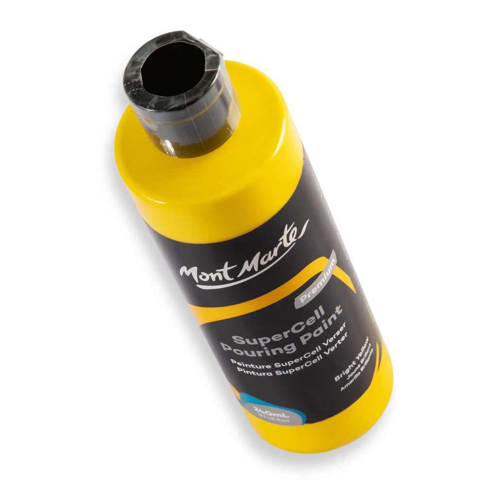 SuperCell Pouring Paint Premium 240ml - Bright Yellow - Image 3