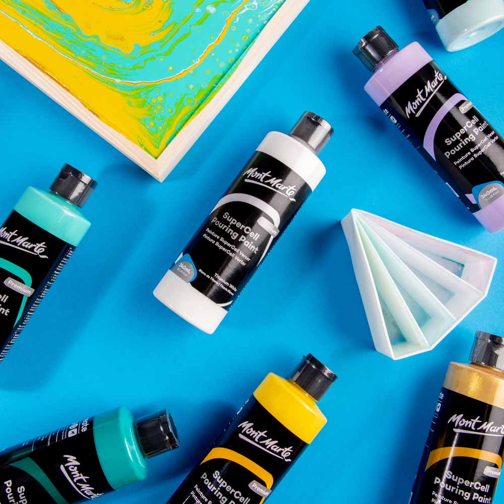 SuperCell Pouring Paint Premium 240ml - Bright Yellow - Image 9