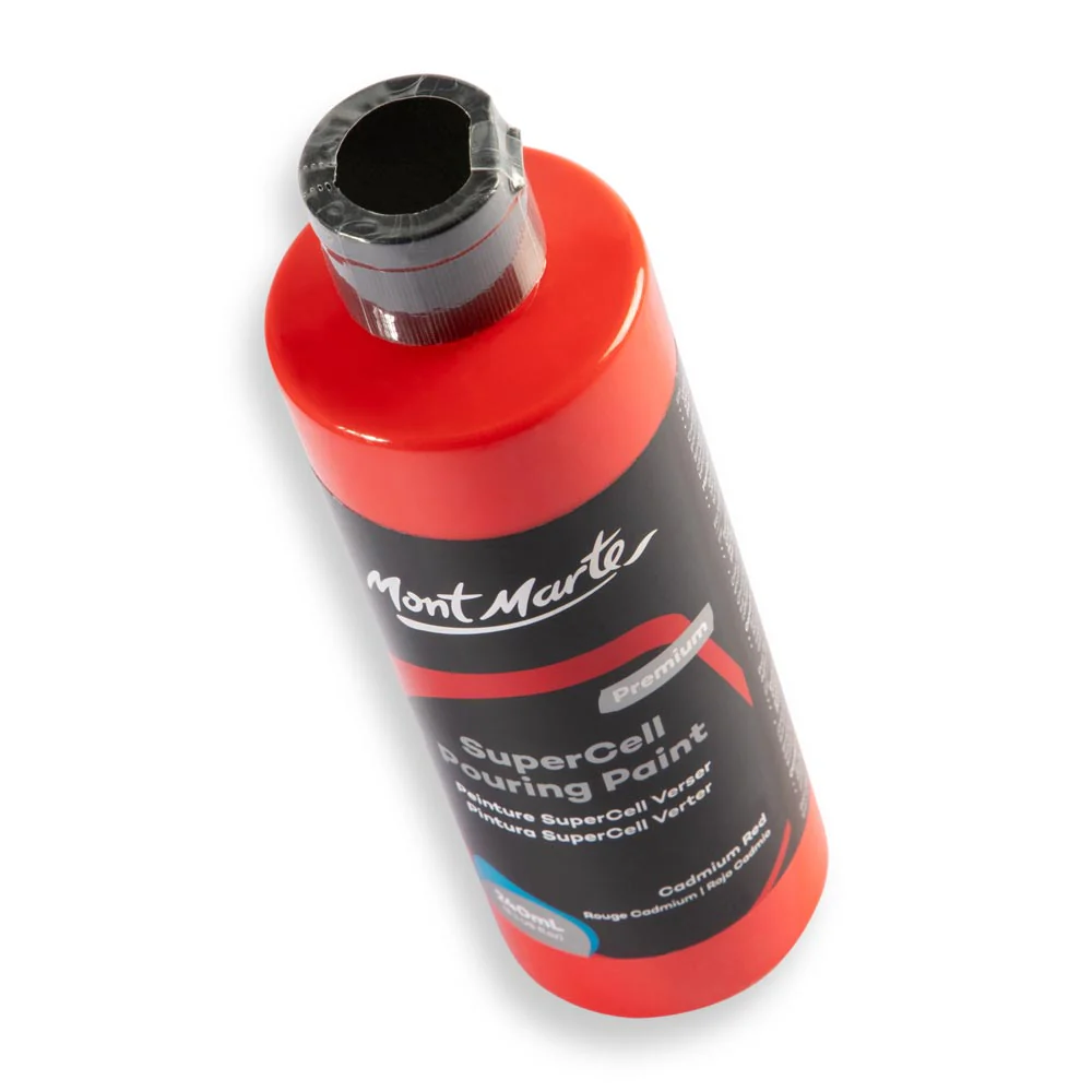 SuperCell Pouring Paint Premium 240ml -  Cadmium Red - Image 3
