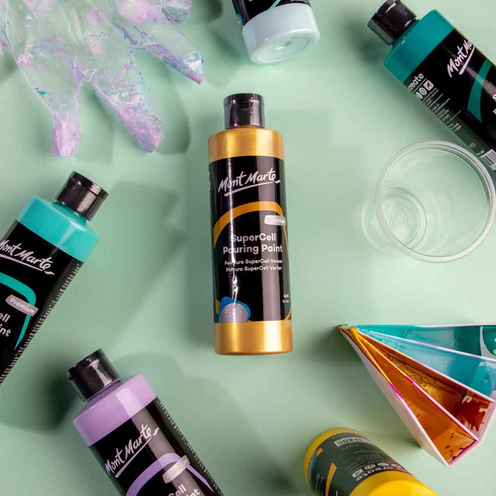 SuperCell Pouring Paint Premium 240ml - Gold - Image 9