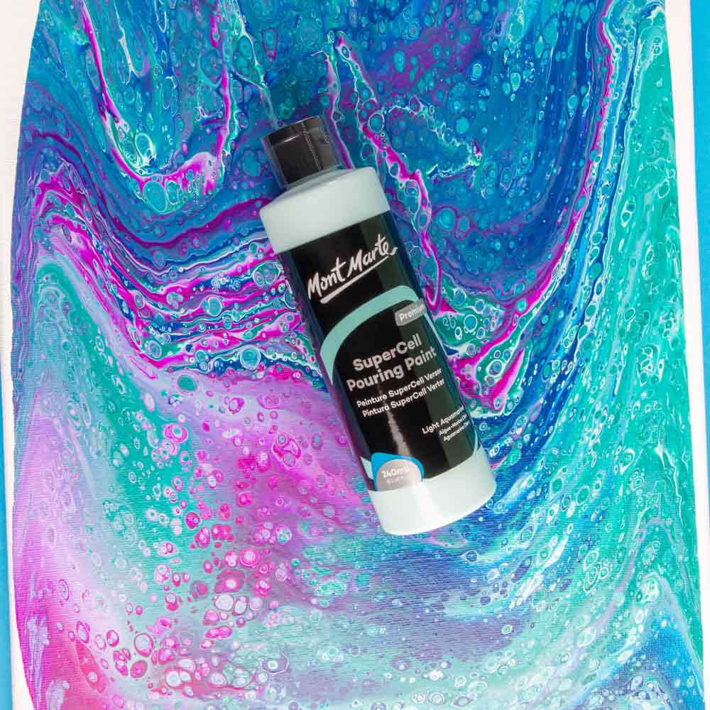 SuperCell Pouring Paint Premium 240ml - Light Aquamarine - Image 5