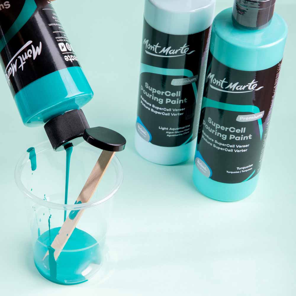 SuperCell Pouring Paint Premium 240ml - Light Aquamarine - Image 7
