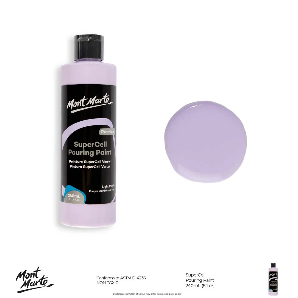 SuperCell Pouring Paint Premium 240ml - Light Purple - Image 10