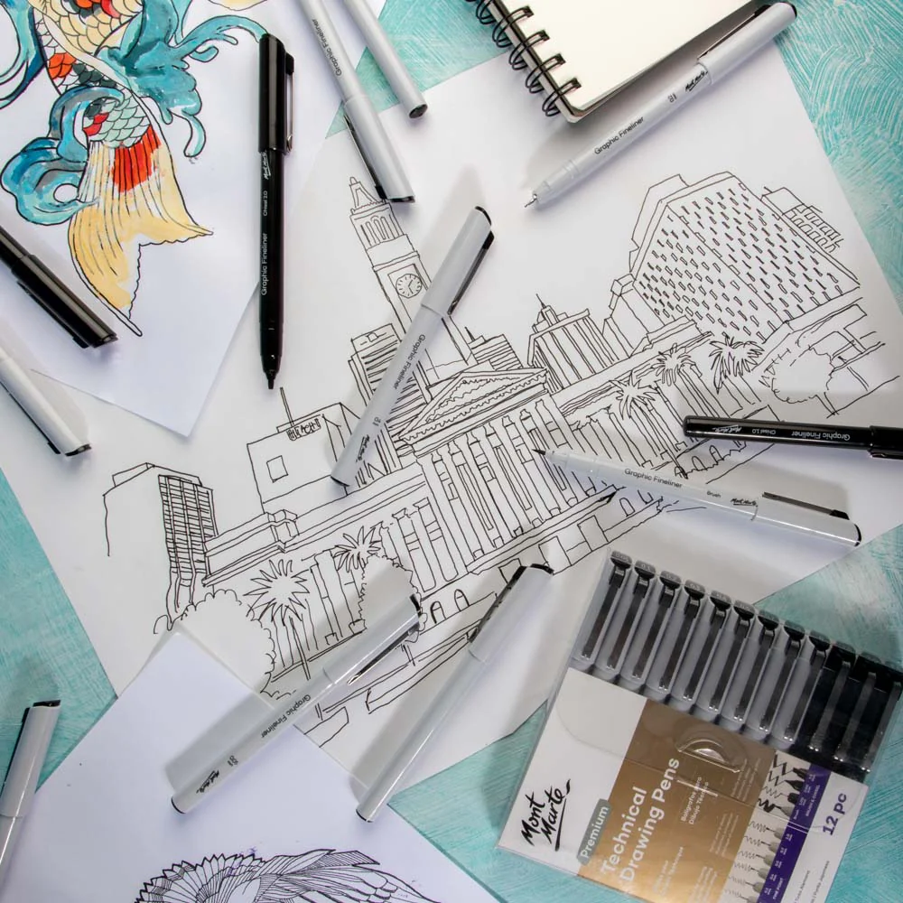 Technical Drawing Pens Premium 12pc - Image 7