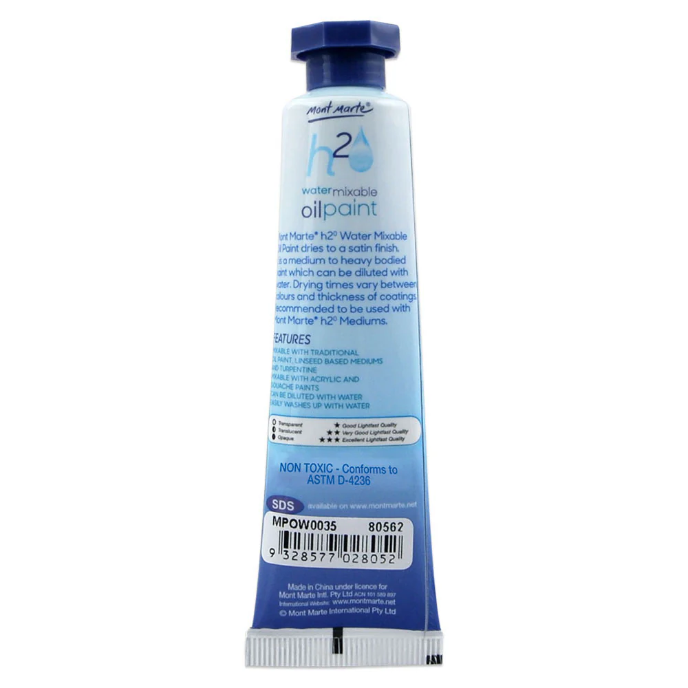Water Mixable Oil Paint 37ml - Burnt Sienna - Image 2