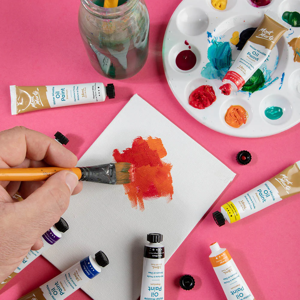 Water Mixable Oil Paint Intro Set Premium 8pc x 18ml - Image 6