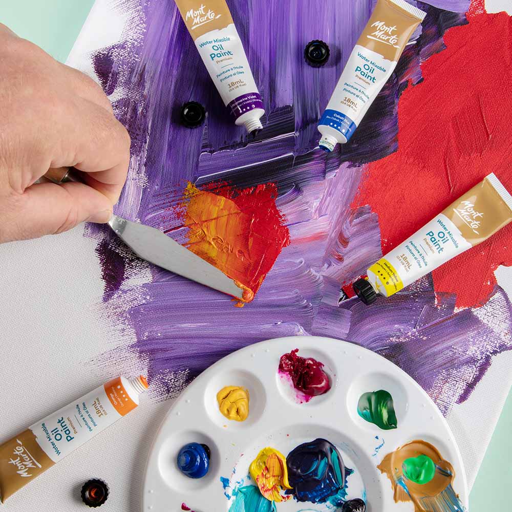 Water Mixable Oil Paint Intro Set Premium 8pc x 18ml - Image 7