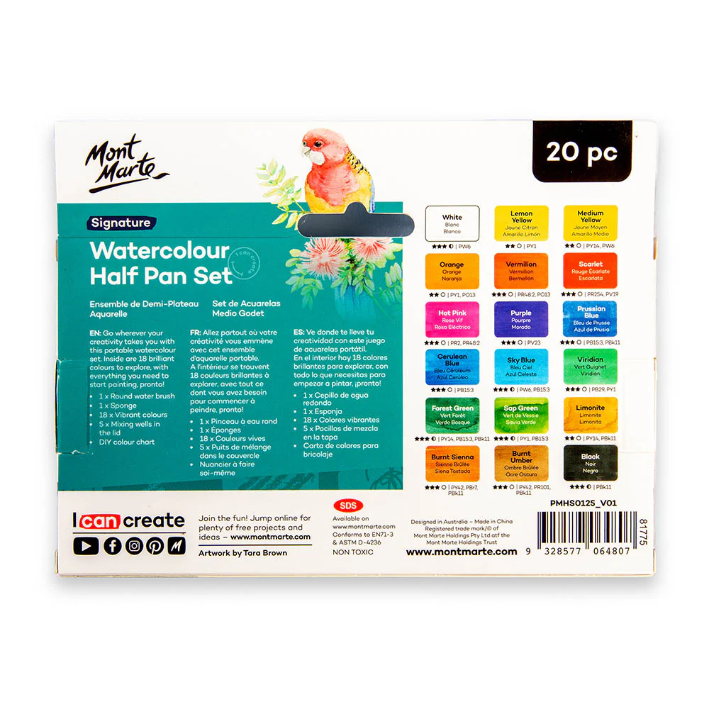 Watercolour Half Pan Set Signature 20pc - Image 4
